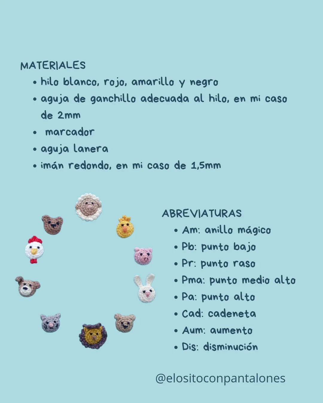 Patrón Crochet Gratis: Imán Gallo Amigurumi