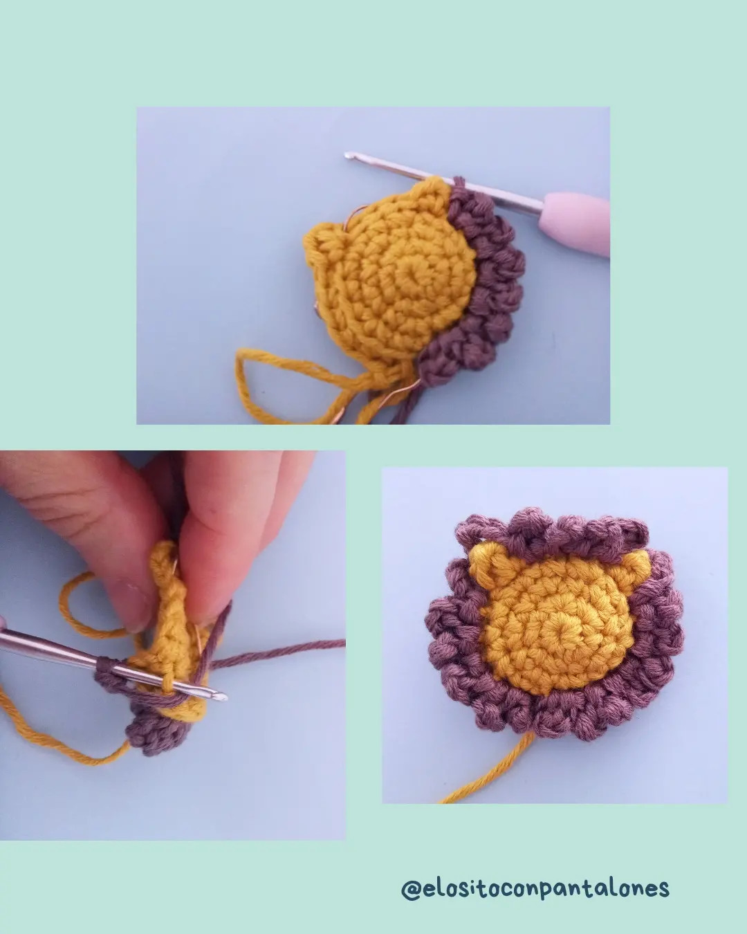 Patrón Crochet Imán León: Guía paso a paso para hacer un adorable imán de león con materiales y abreviaturas