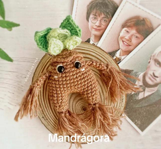 Patrón Crochet Mandrágora Harry Potter