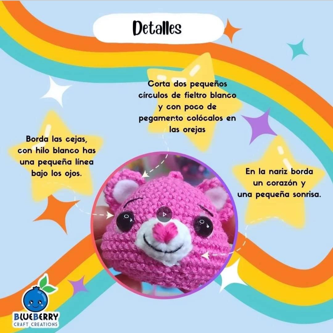 Patrón Crochet Ositos Llaveros: Guía paso a paso para crear osos amigurumi coloridos con materiales y abreviaturas