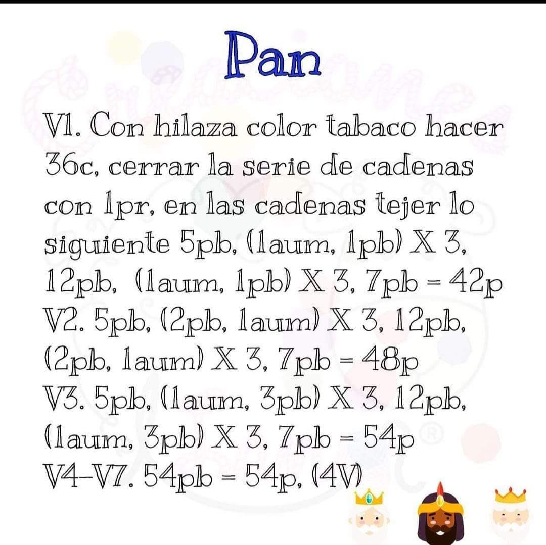 Patrón Crochet Rosca de Reyes