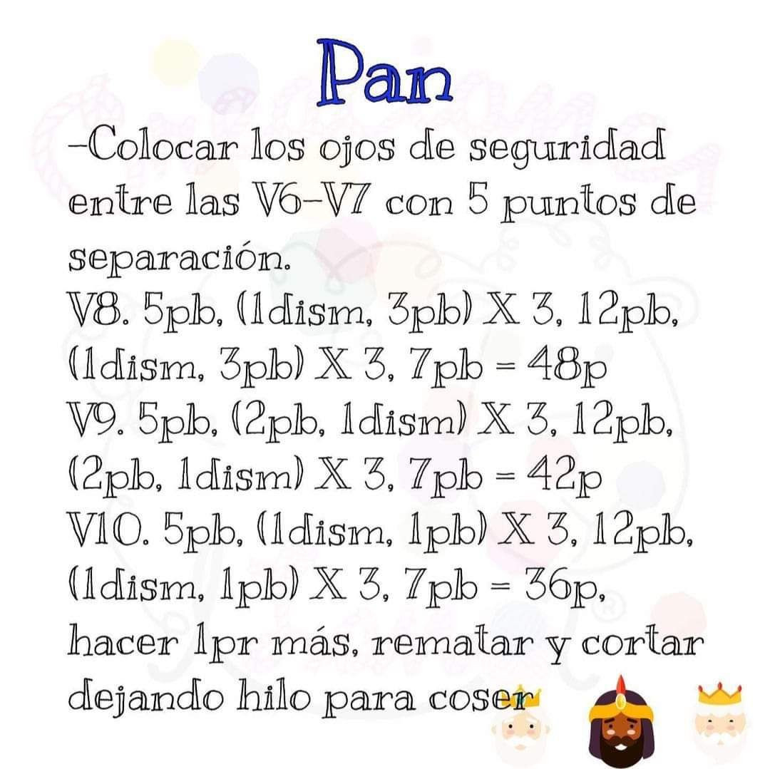 Patrón Crochet Rosca de Reyes