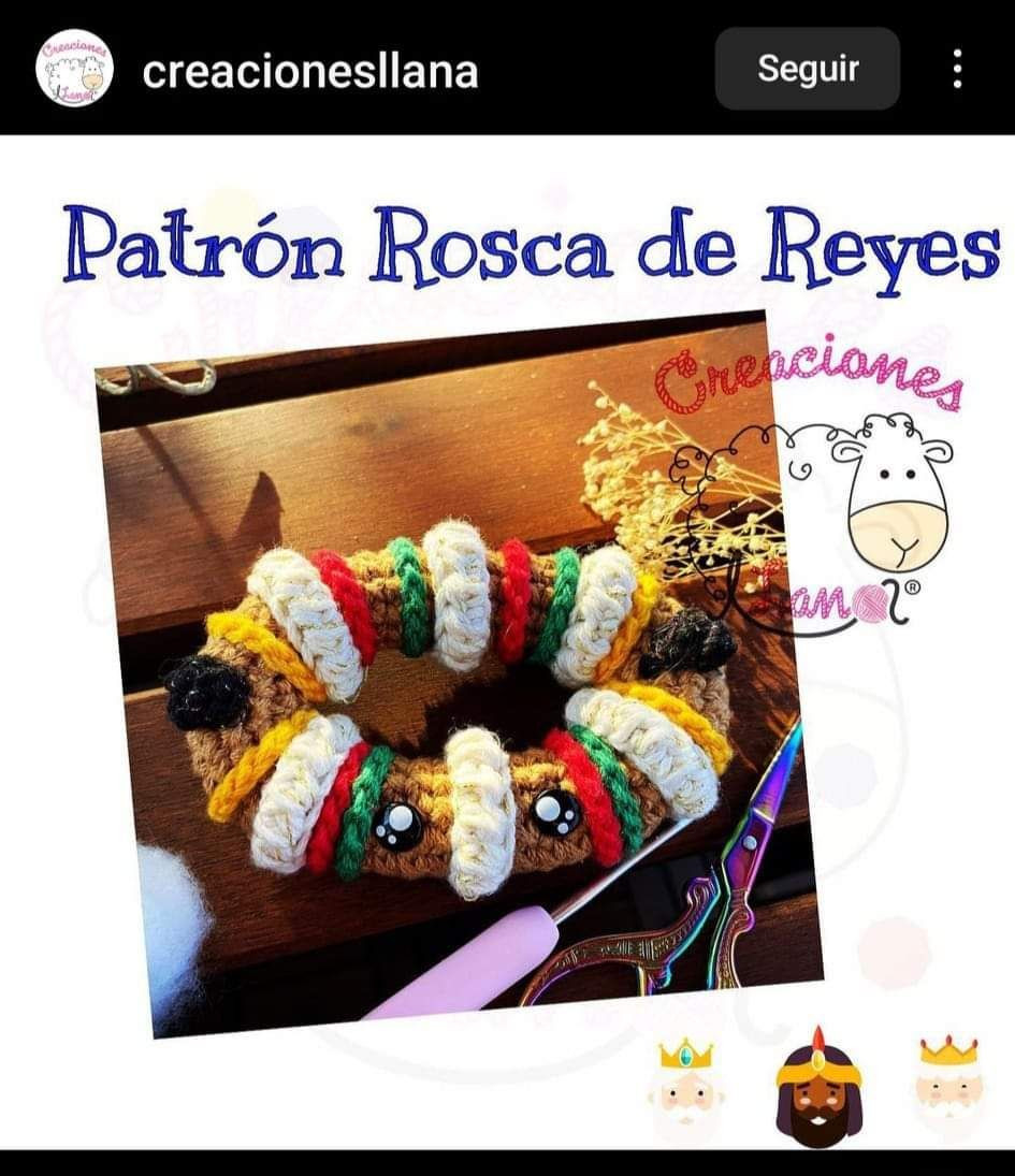Patrón Crochet Rosca de Reyes