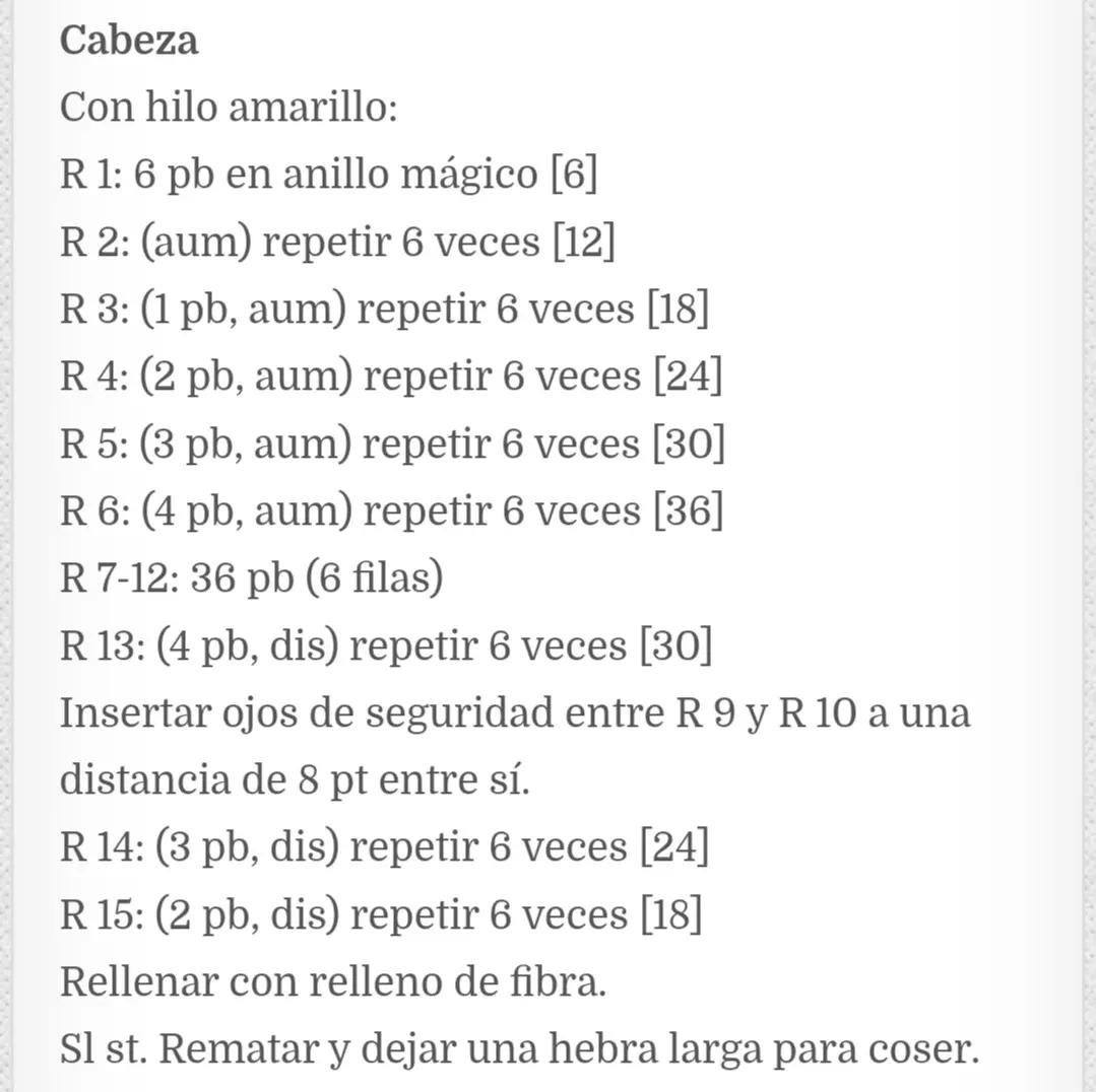 Patrón de Amigurumi Abeja Amarilla y Negra con Alas Blancas - Instrucciones de Crochet Paso a Paso