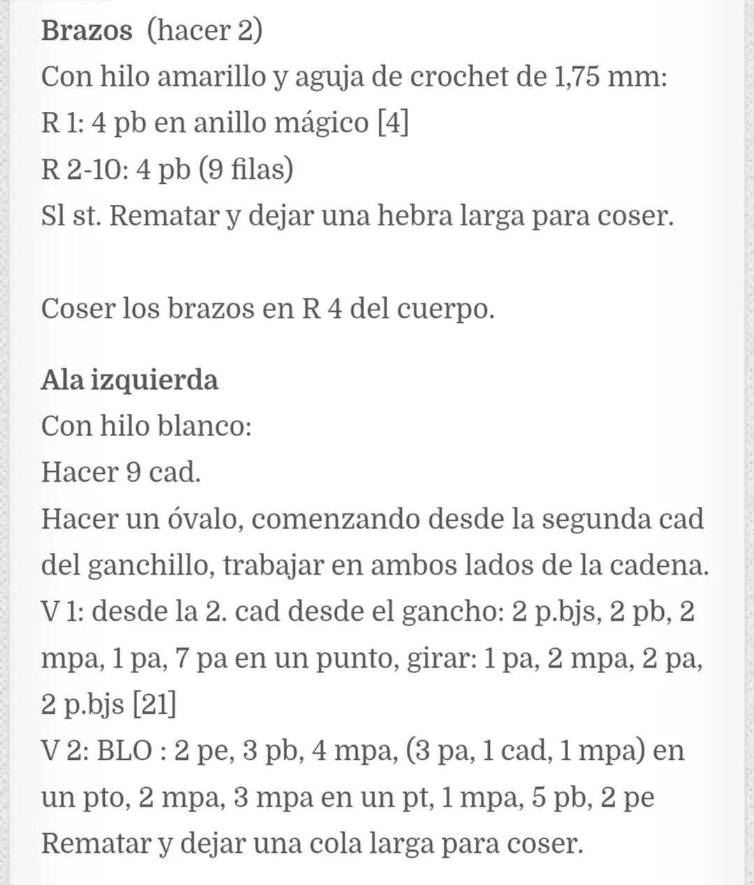 Patrón de Amigurumi Abeja Amarilla y Negra con Alas Blancas - Instrucciones de Crochet Paso a Paso