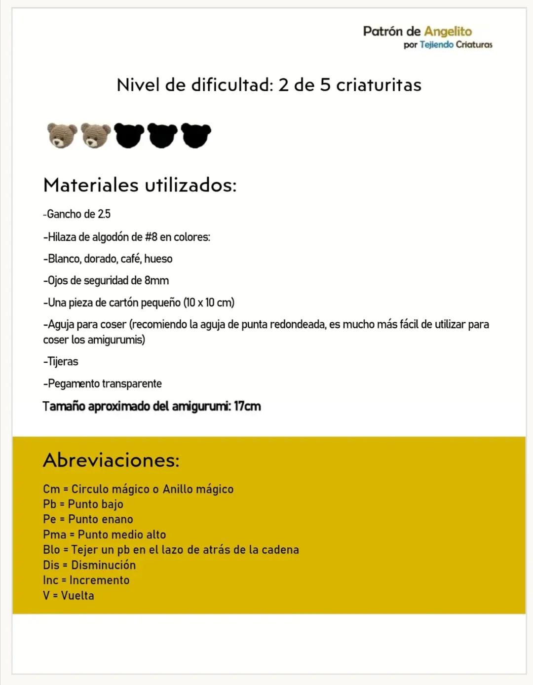 Patrón de Amigurumi Angelito - Búp bê thiên thần móc len