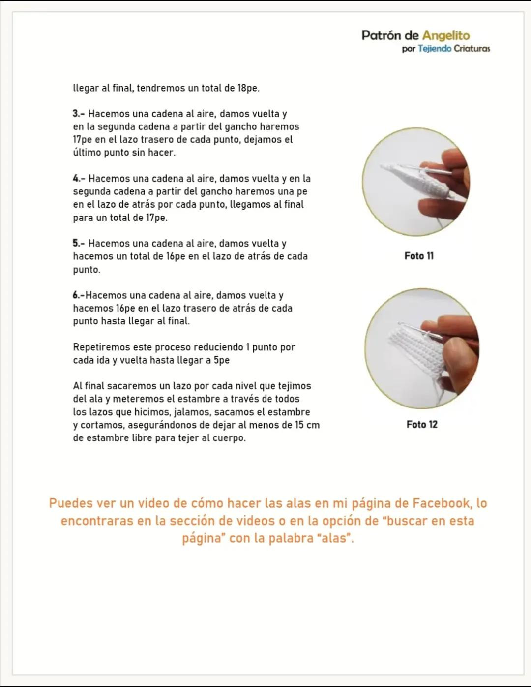 Patrón de Amigurumi Angelito - Búp bê thiên thần móc len