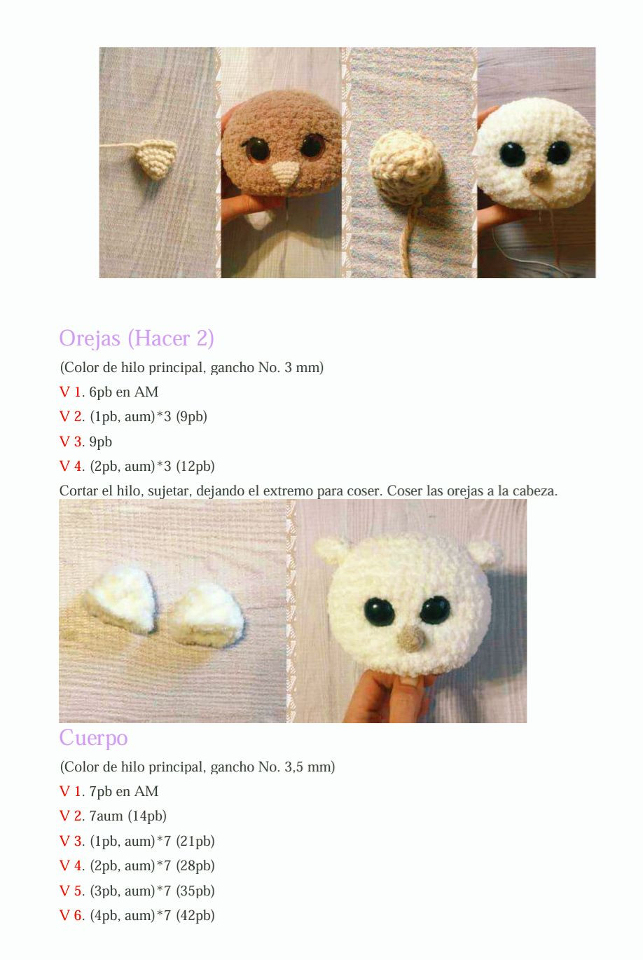 Patron de Amigurumi Búho Blanco con Lana Alize Softy