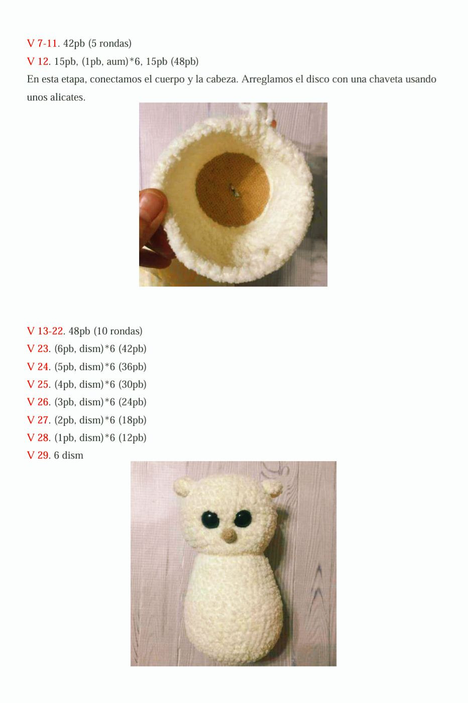 Patron de Amigurumi Búho Blanco con Lana Alize Softy