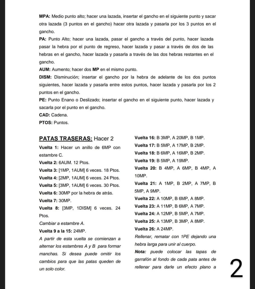 Patrón de Amigurumi Caballo Canelo con manchas y crin detallada