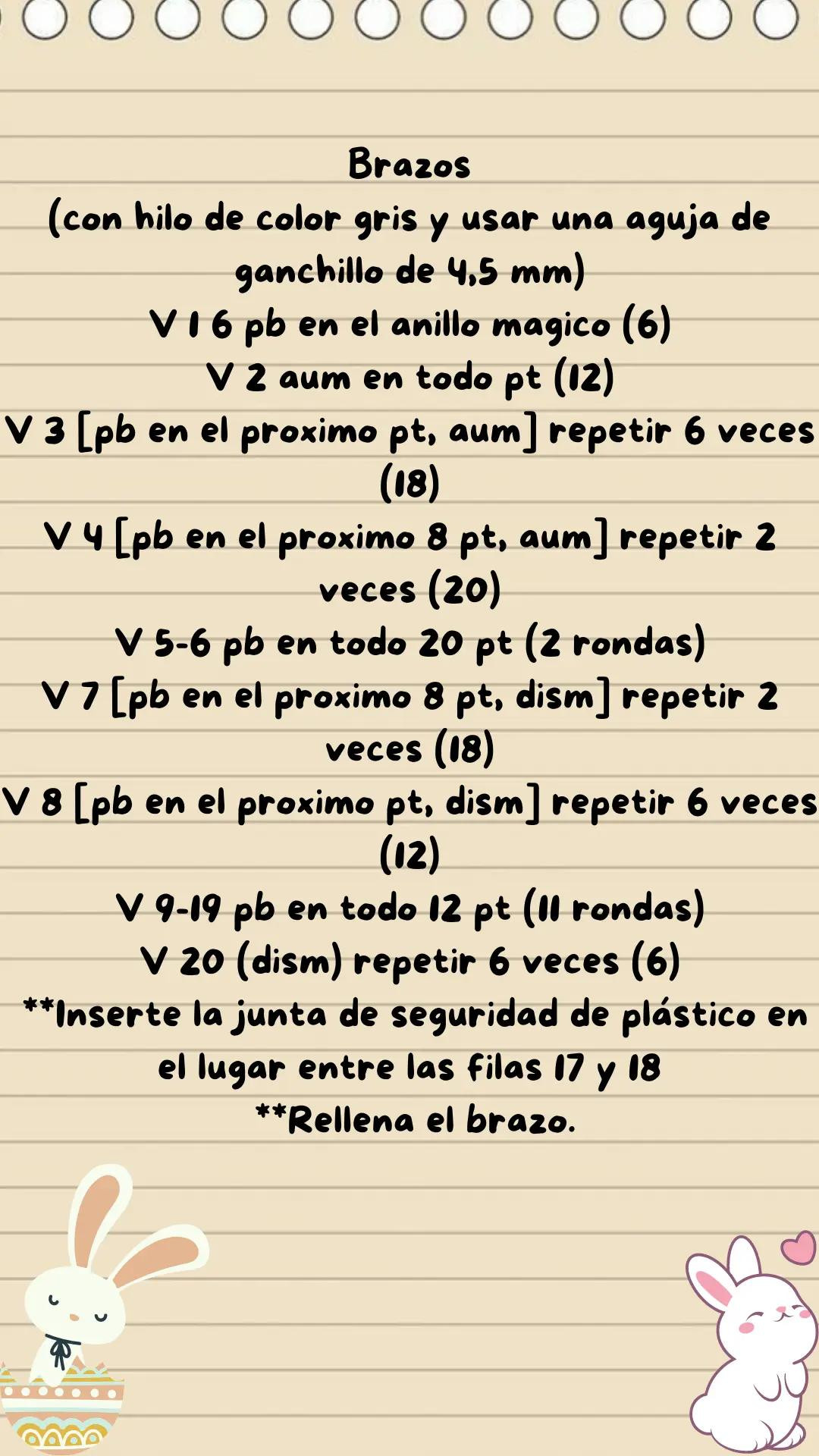 Patrón de amigurumi de conejo blanco con zanahoria y corona floral