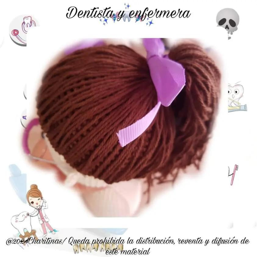 Patrón de Amigurumi Dentista y Enfermera con Instrucciones Completas