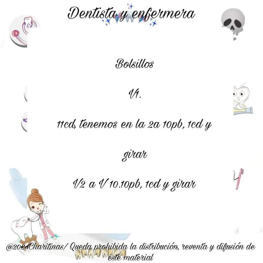 Patrón de Amigurumi Dentista y Enfermera con Instrucciones Completas