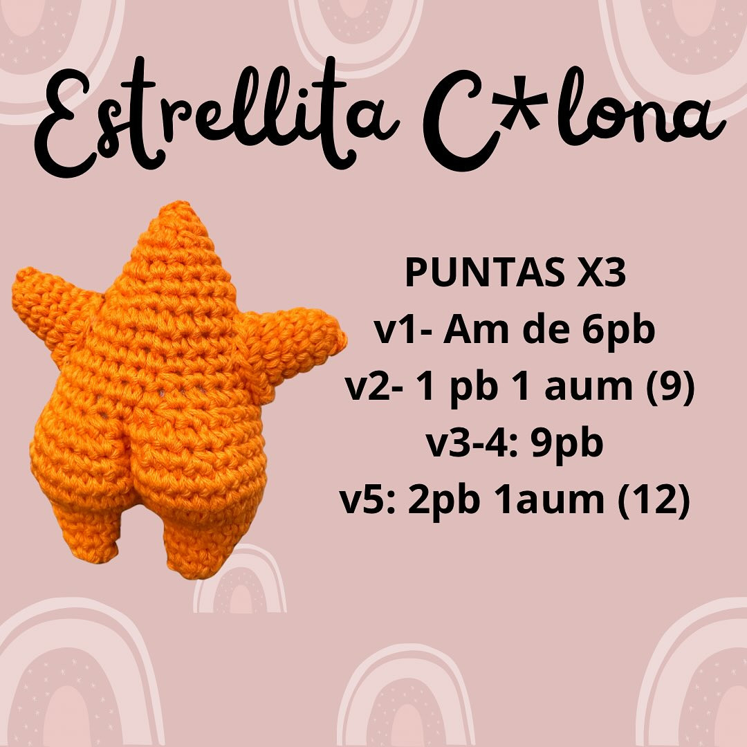 Patrón de amigurumi Estrellita C*lona paso a paso