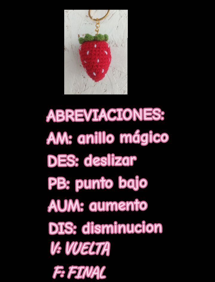 Patrón de Amigurumi Fresa: Instrucciones paso a paso