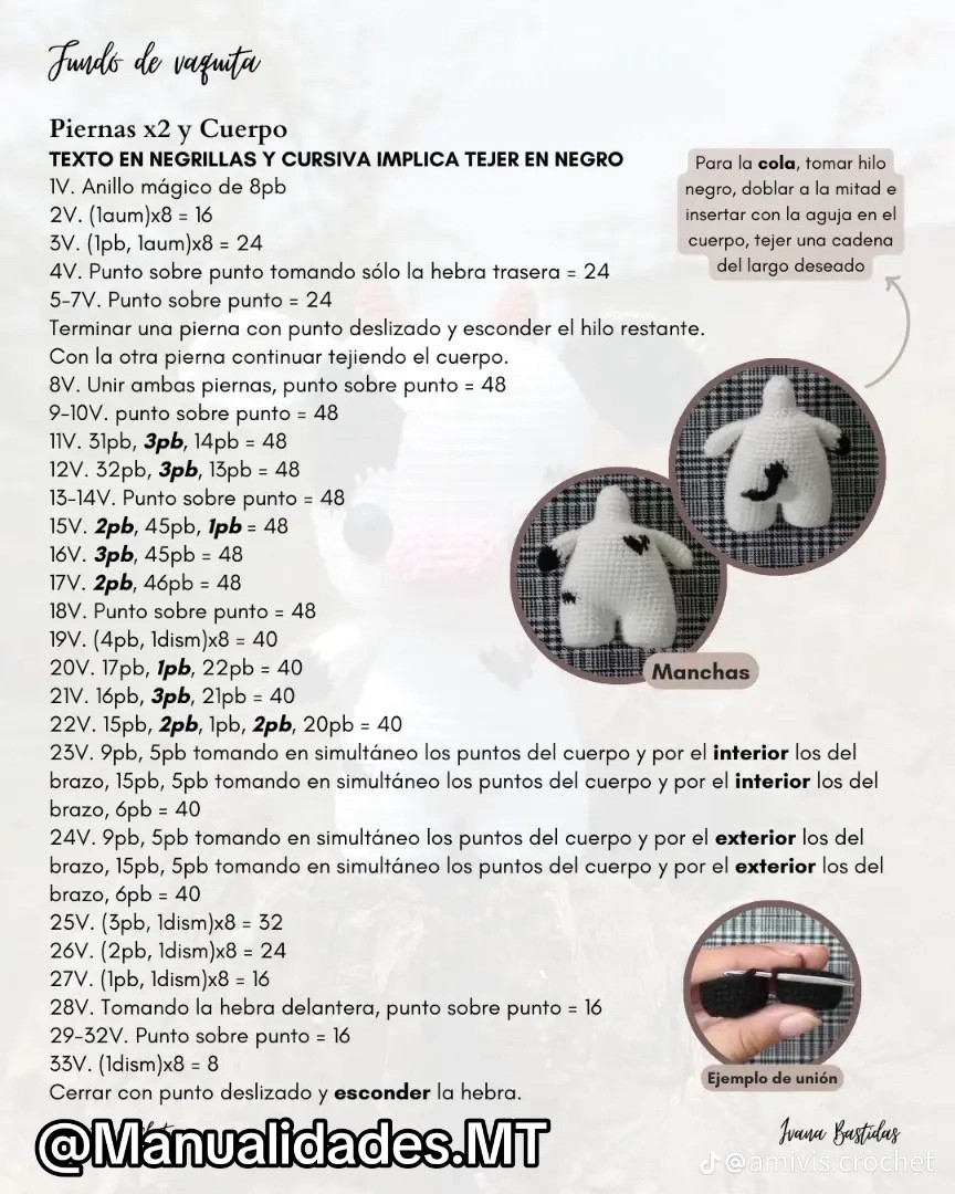 Patrón de Amigurumi Funko Vaquita Gratis