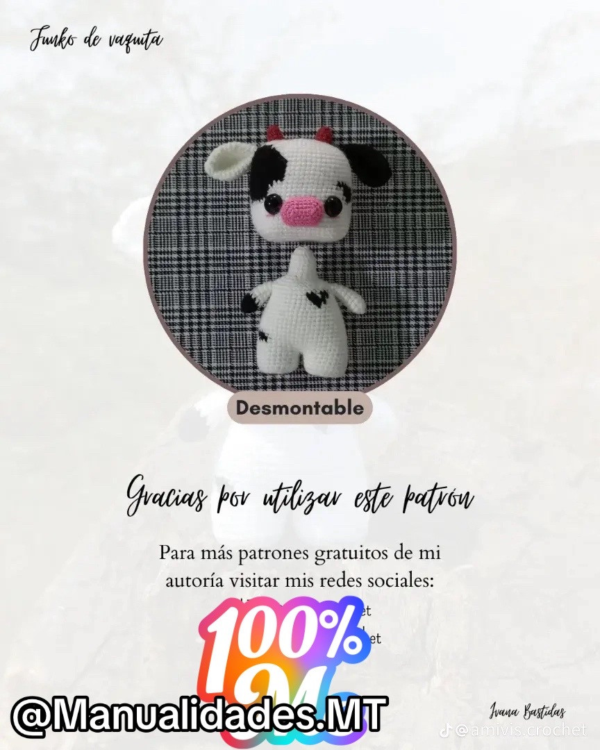 Patrón de Amigurumi Funko Vaquita Gratis