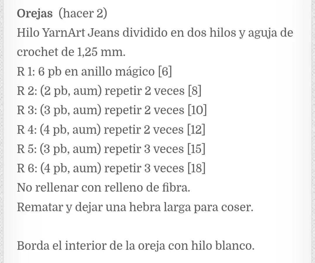 Patrón de Amigurumi Gato Gris con lazo rosa y bozal beige