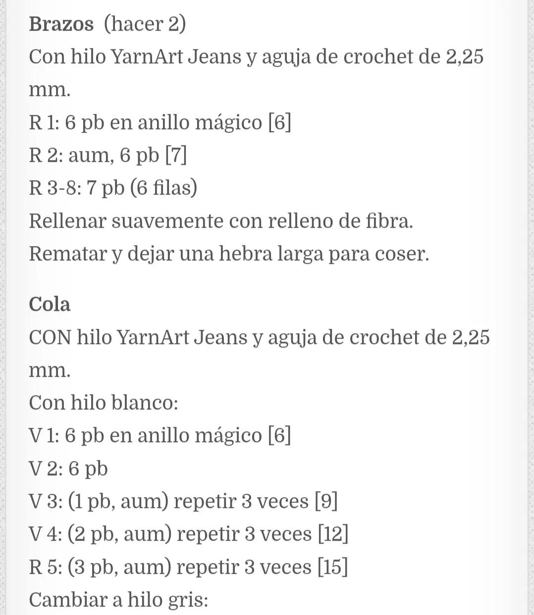 Patrón de Amigurumi Gato Gris con lazo rosa y bozal beige