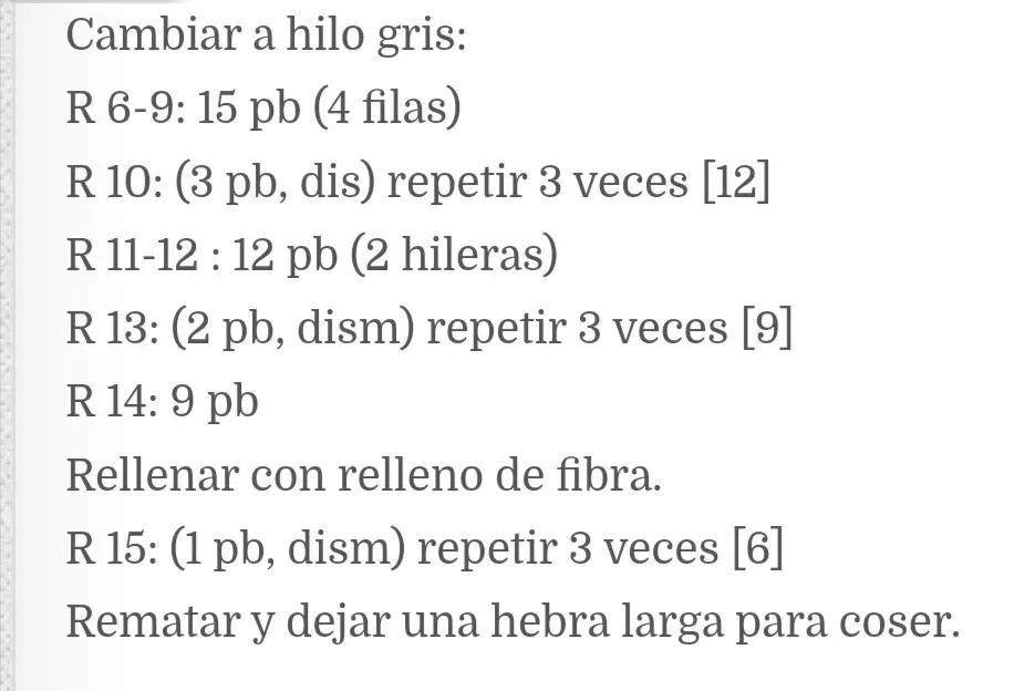 Patrón de Amigurumi Gato Gris con lazo rosa y bozal beige