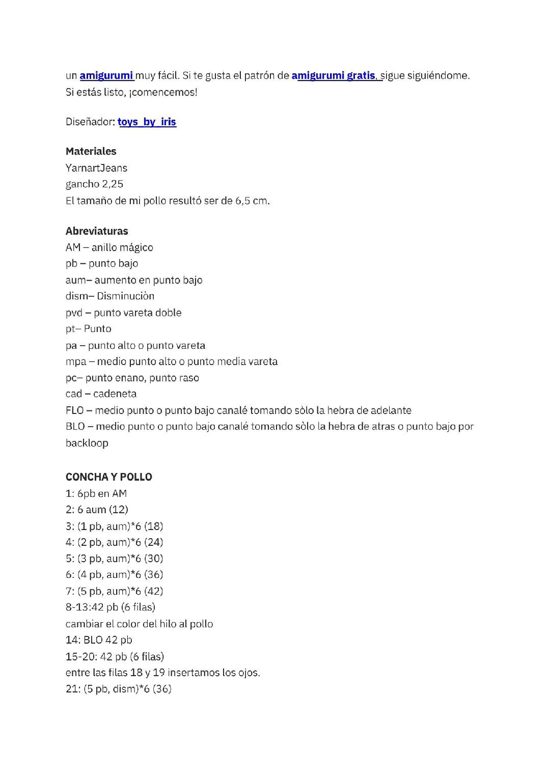 Patrón de Amigurumi Gratis: Pollito de Pascua en Huevo