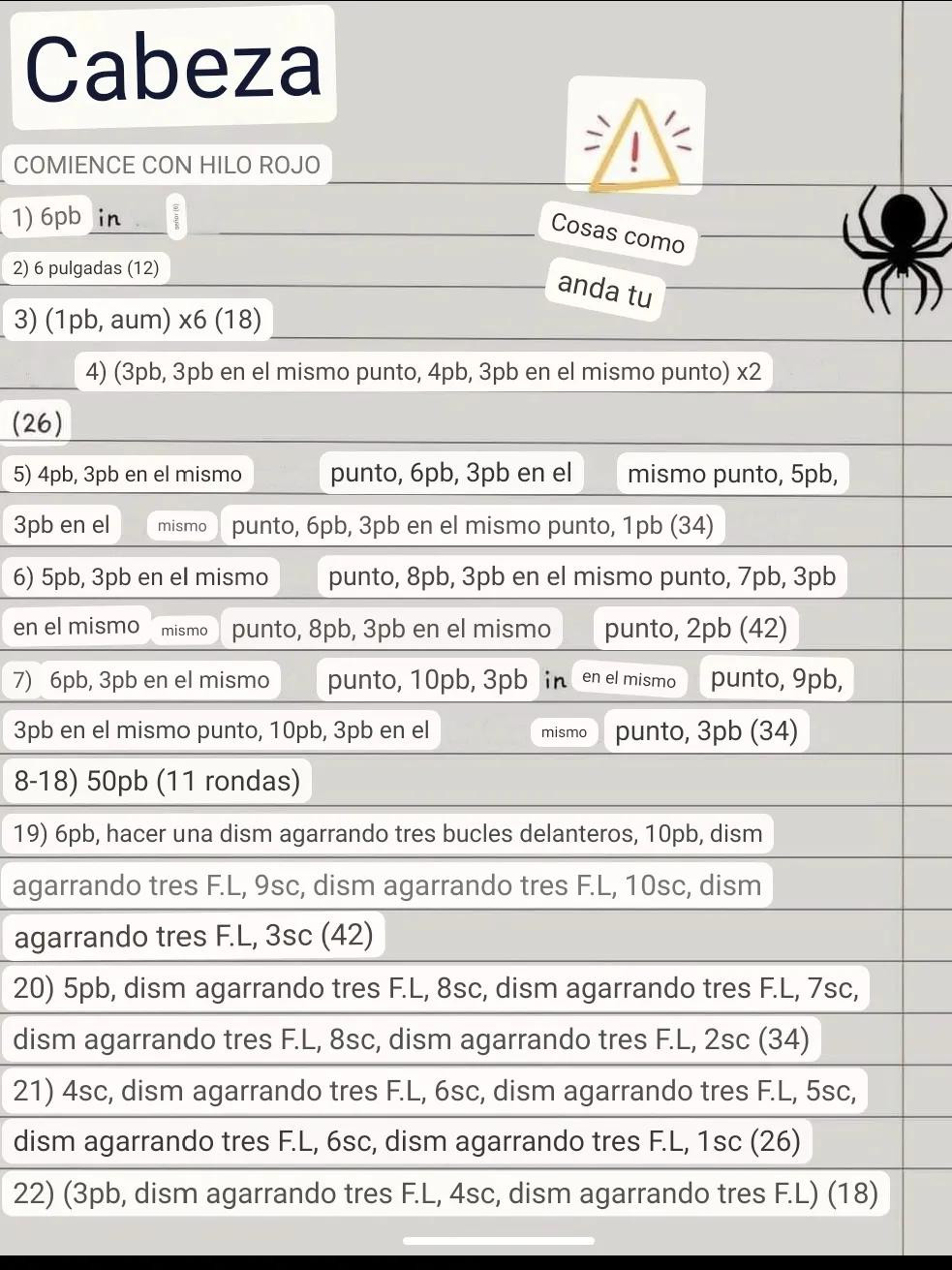 Patrón de amigurumi Hombre Araña edición 2, guía completa