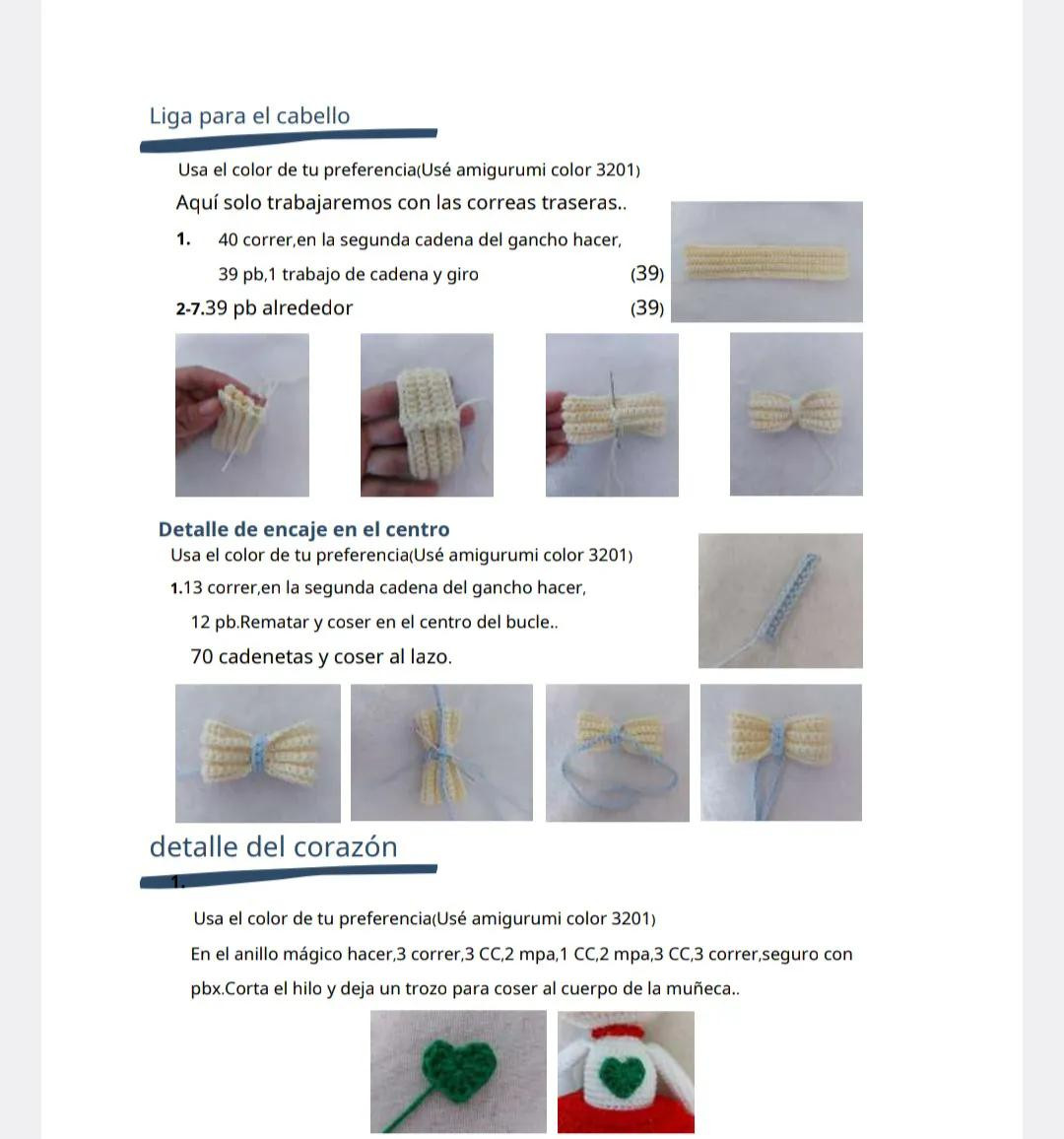 Patrón de Amigurumi: Muñeca con cabello amarillo y vestido azul