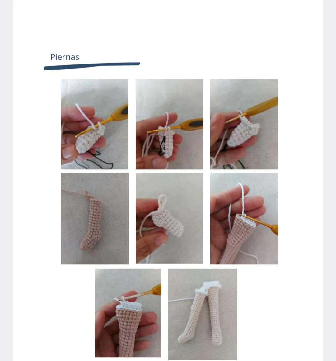 Patrón de Amigurumi: Muñeca con cabello amarillo y vestido azul