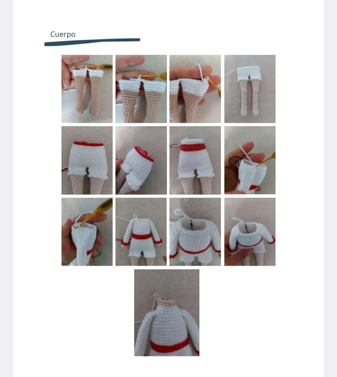 Patrón de Amigurumi: Muñeca con cabello amarillo y vestido azul