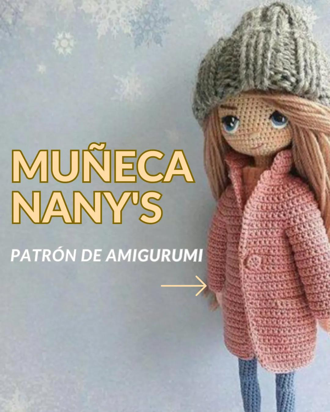Patrón de Amigurumi Muñeca Nany's con Abrigo Rosa