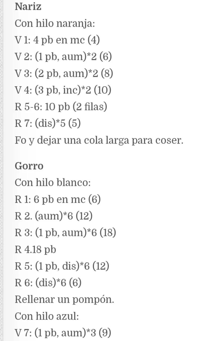 Patrón de amigurumi: Muñeco de nieve con gorro azul turquesa y botones, hilo Himalaya Dolphin Baby