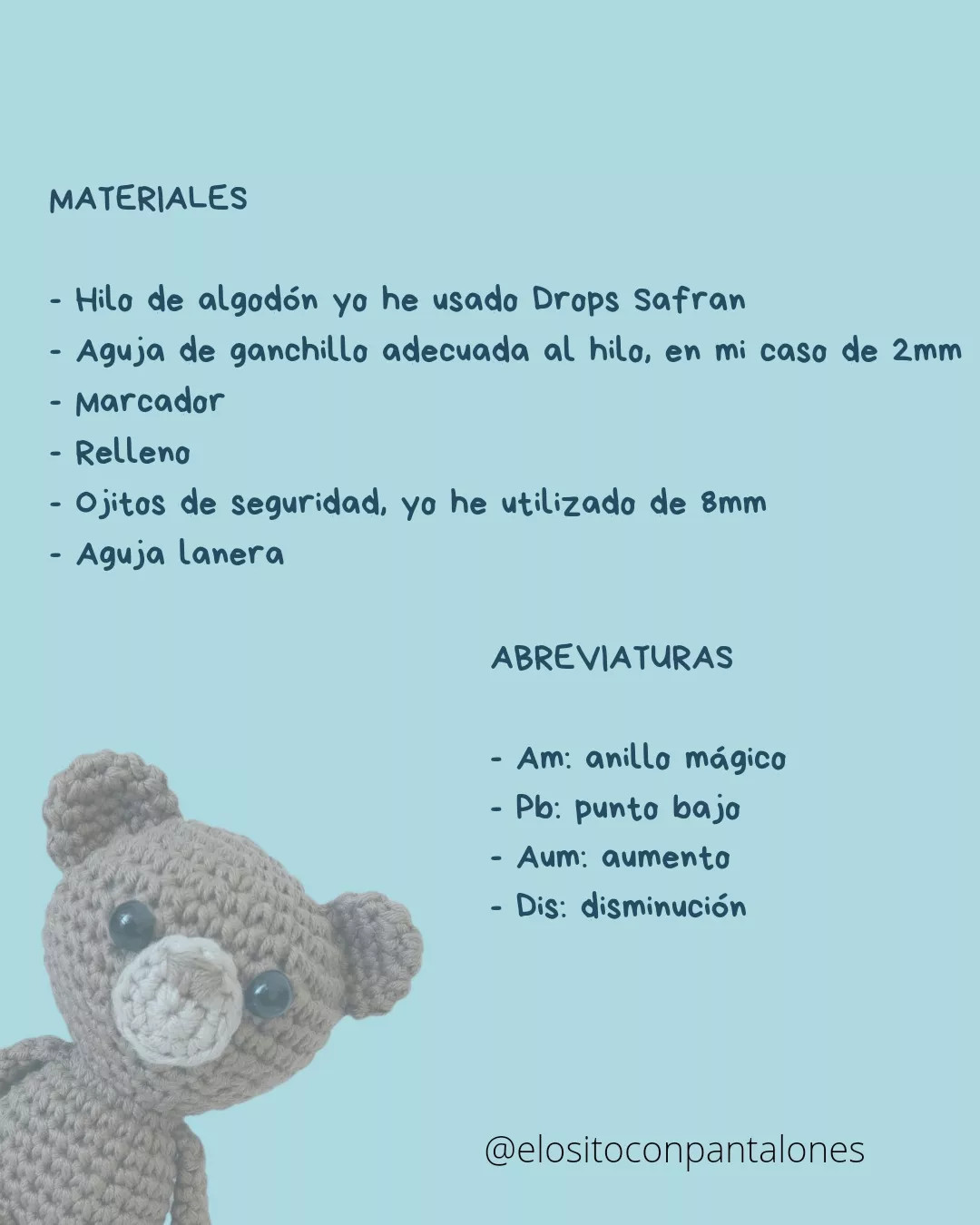 Patrón de Amigurumi Osito Kawi: Guía paso a paso para tejer un oso adorable