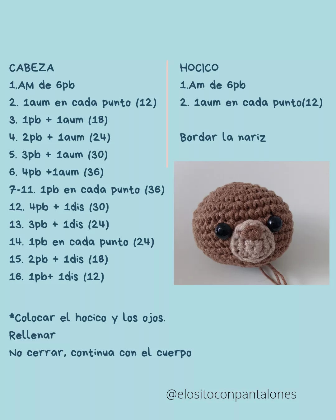 Patrón de Amigurumi Osito Kawi: Guía paso a paso para tejer un oso adorable