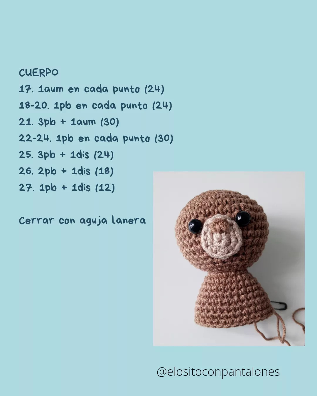 Patrón de Amigurumi Osito Kawi: Guía paso a paso para tejer un oso adorable