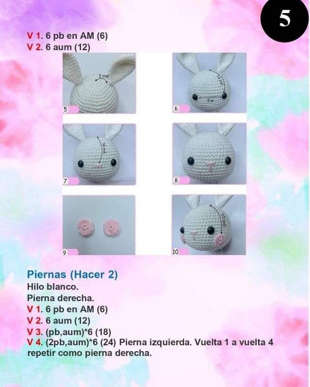 Patrón de Amigurumi Pareja de Conejitos Paso a Paso