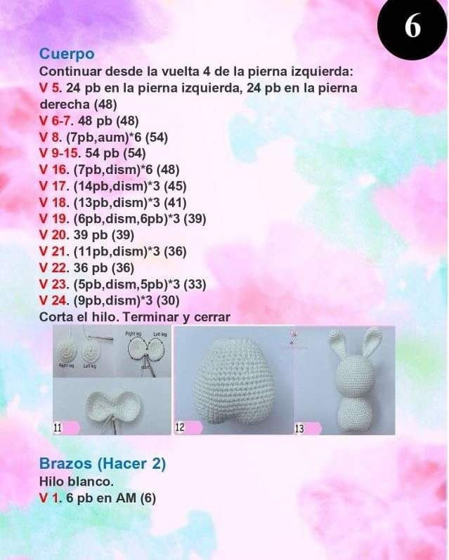 Patrón de Amigurumi Pareja de Conejitos Paso a Paso