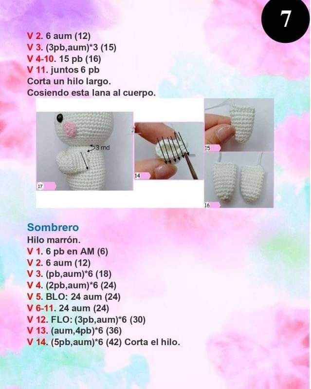 Patrón de Amigurumi Pareja de Conejitos Paso a Paso