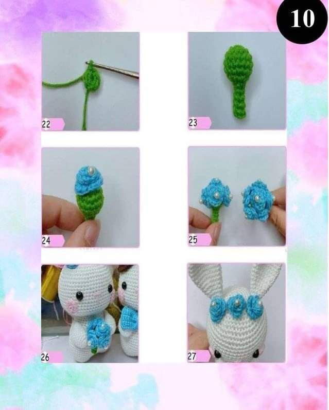 Patrón de Amigurumi Pareja de Conejitos Paso a Paso