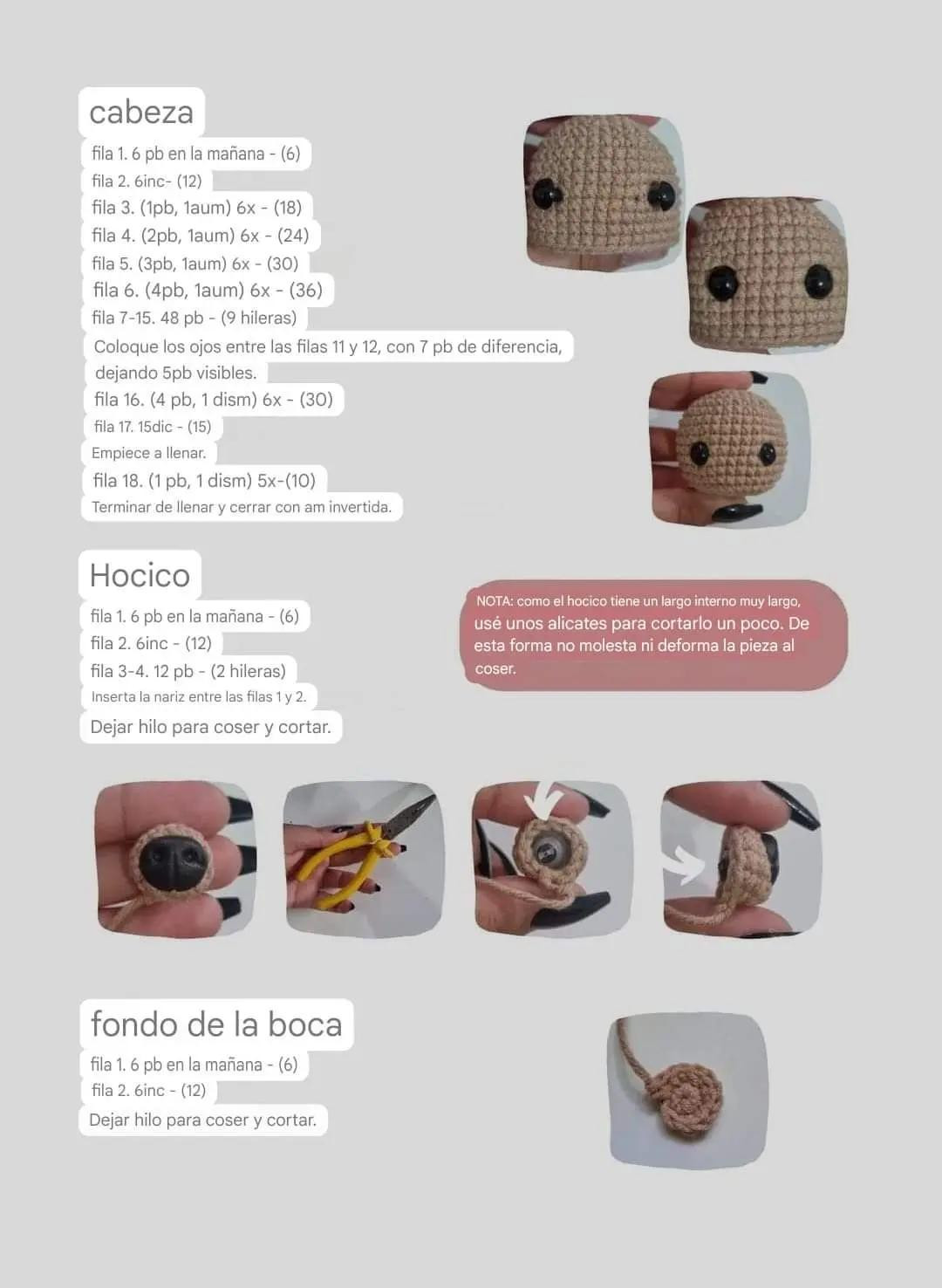 Patrón de Amigurumi Pomerania: Instrucciones detalladas para tejer perro esponjoso con moño rosa
