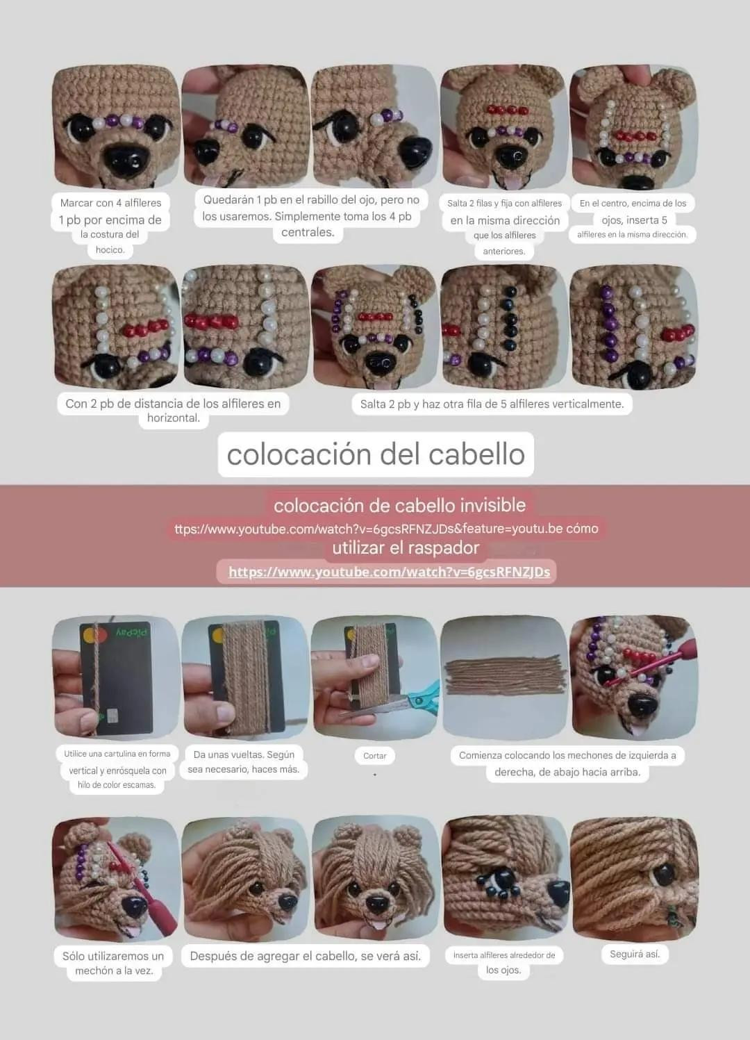 Patrón de Amigurumi Pomerania: Instrucciones detalladas para tejer perro esponjoso con moño rosa