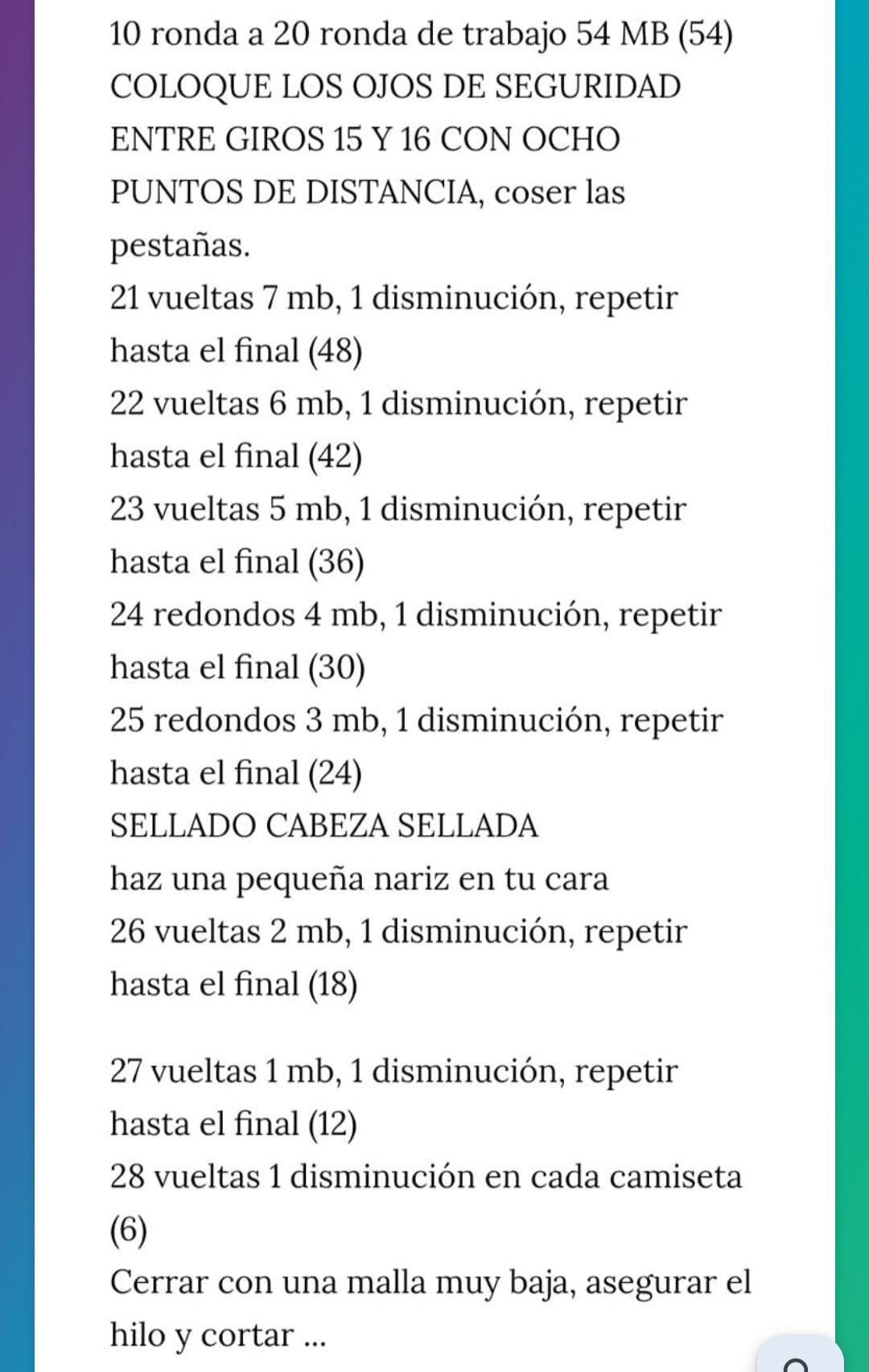 Patrón de amigurumi sirena con cola verde y cabello rojo