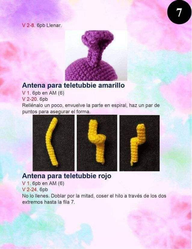 Patrón de Amigurumi Teletubbies Tinky Winky Paso a Paso