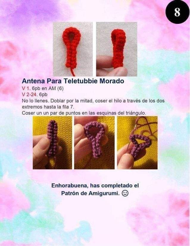 Patrón de Amigurumi Teletubbies Tinky Winky Paso a Paso
