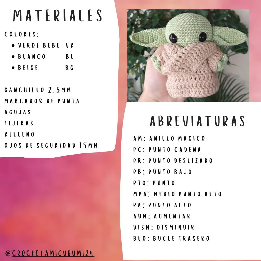 Patrón de Amigurumi Yoda Bebé: Guía Paso a Paso para Móc Len