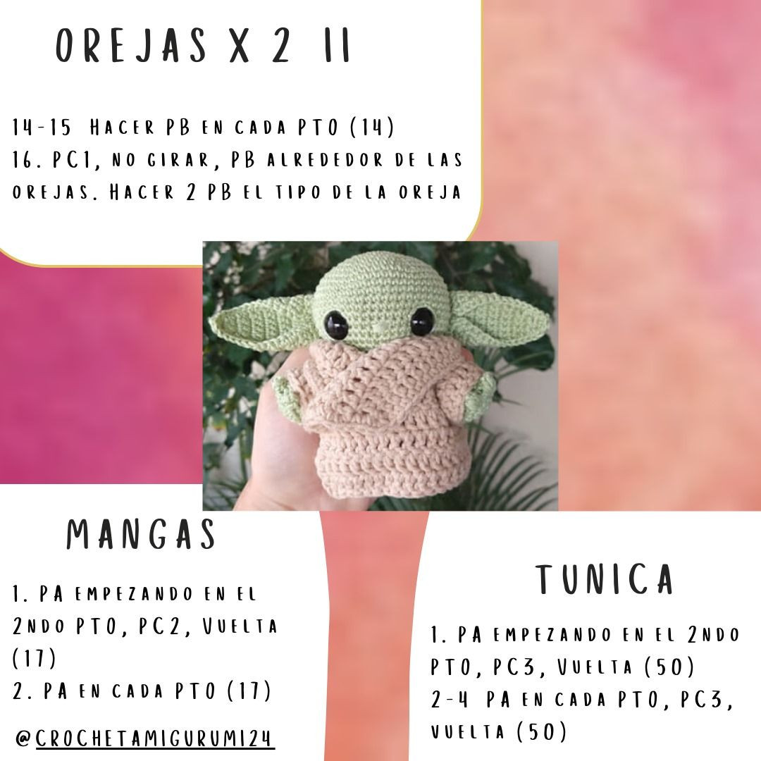 Patrón de Amigurumi Yoda Bebé: Guía Paso a Paso para Móc Len