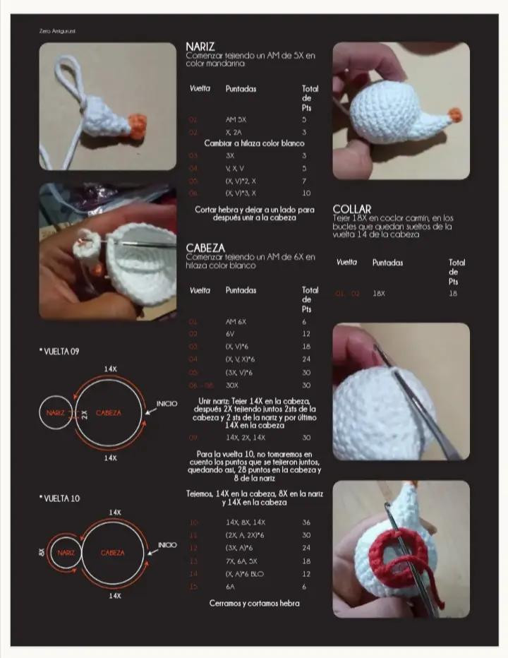 Patrón de Amigurumi Zero el Fantasma de La Noche de los Muertos Vivientes