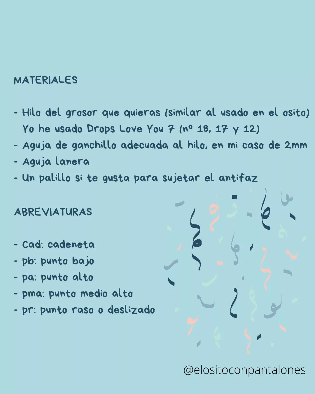 Patrón de Antifaz Carnaval para Osito Marrón