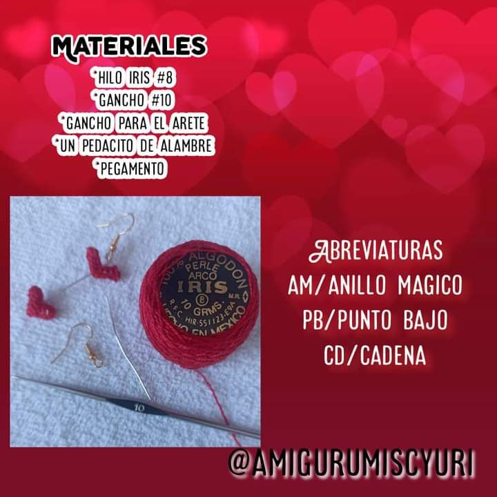 Patrón de aretes flecha corazón rojo