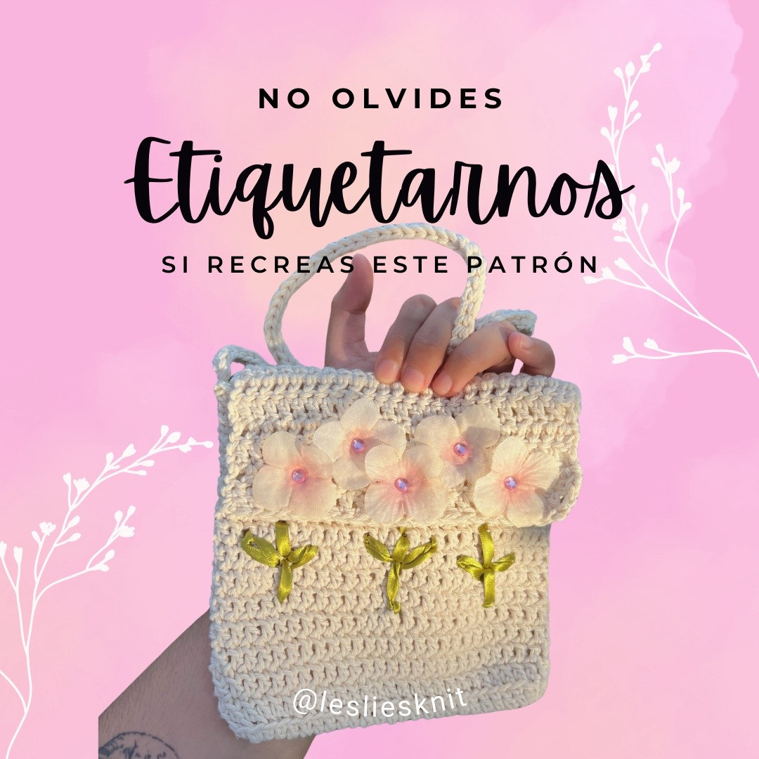 Patrón de Bolsita Mágica con Flores: Guía Paso a Paso para Crear una Bolso Crochet Bonito y Elegante