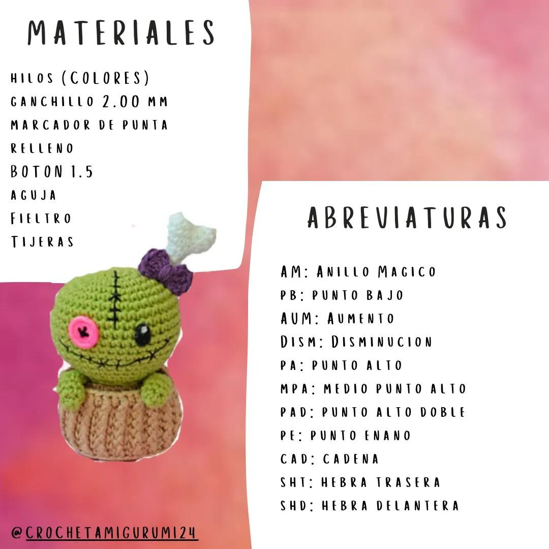 Patrón de Cactus Amigurumi Paso a Paso